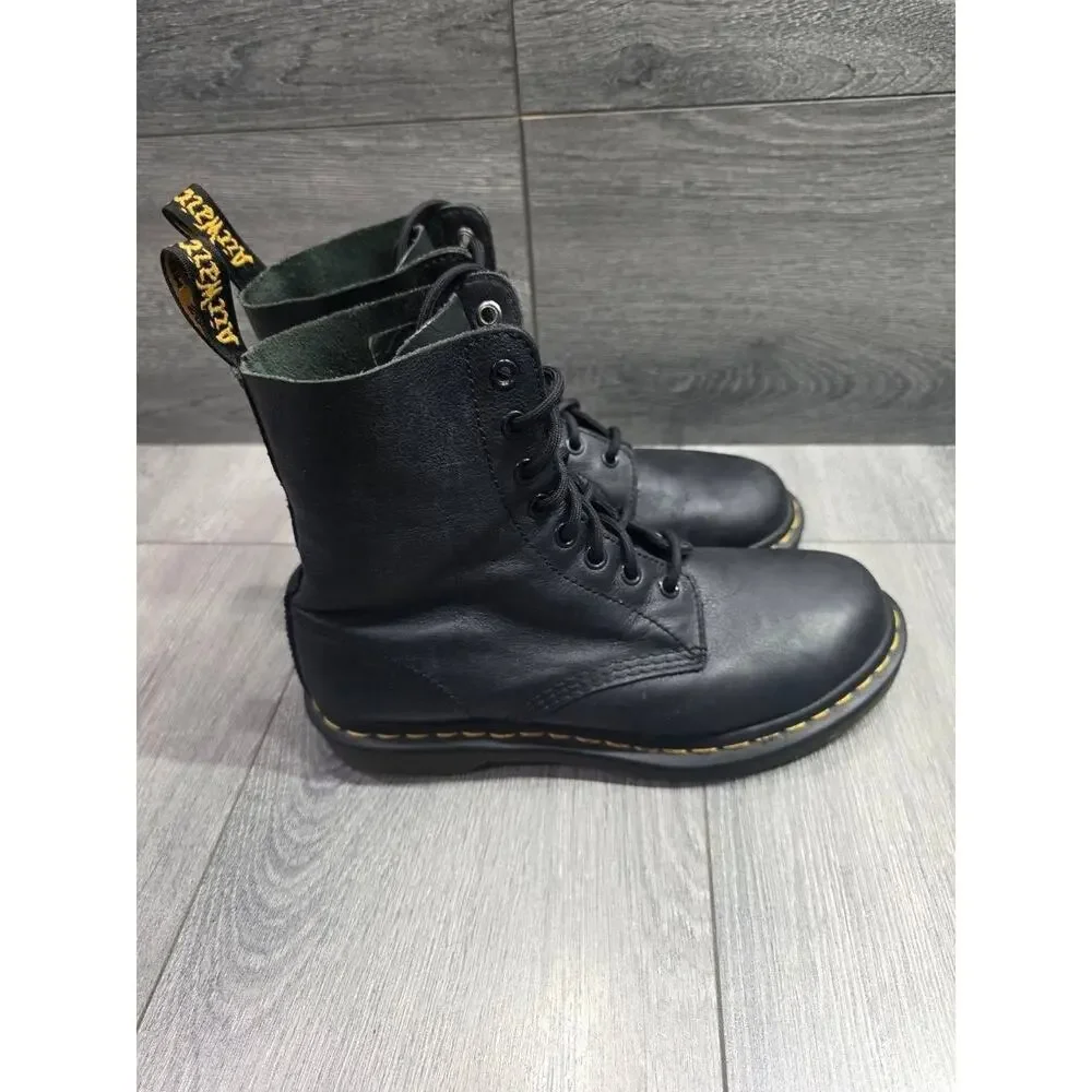 Dr. Martens Doc Martens 1460 Ambassador Blk Leather Lace Up Boots Size 8 S000151